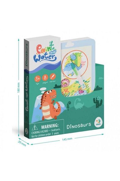 Dodo Set de colorat cu marker cu apă Dodo, Dinozauri, 8 pagini, 3+ ani, 14,5x2x18 cm