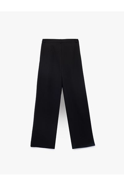 Koton High Waist Palazzo Trousers with Pockets and Pleat Detail
