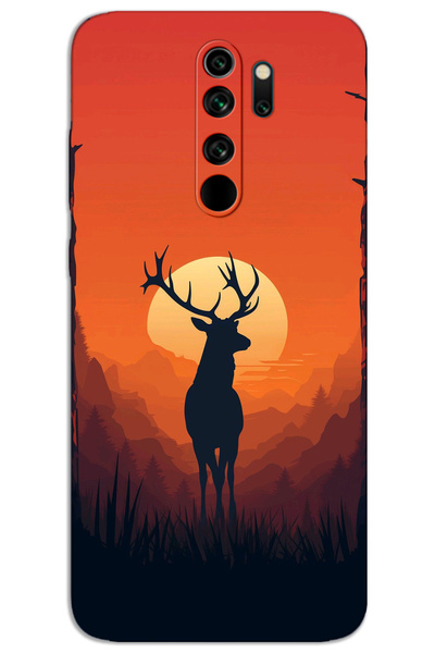 MRCİLETİSİM غطاء خلفي مطبوع بنمط HD لهاتف Xiaomi Redmi Note 8 Pro - غزال