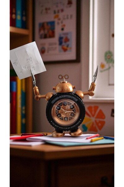 FAMEMUS ACCESSORY Hem Kağıt Tutucu Hem Masa üzeri Çalarsaat