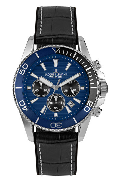 Jacques Lemans 1-2206B ساعة يد ليفربول دايفر للرجال