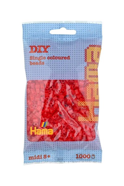 Hama Midi Boncuk - 1000'lik Şeffaf Kırmızı