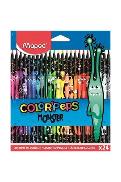 Maped Creioane colorate Color Peps Monsters 24 culori/se