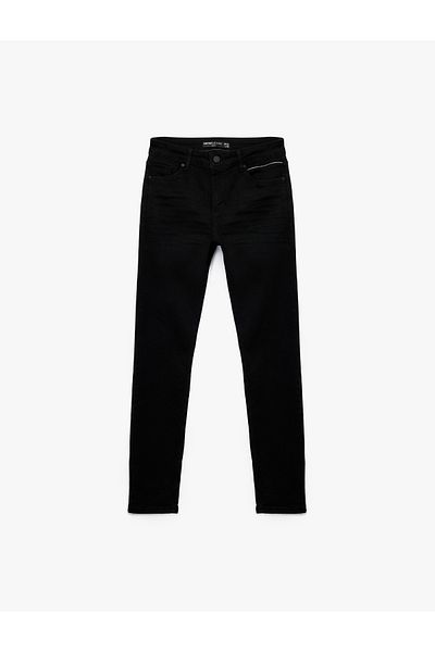 Koton Pantaloni slim din bumbac cu talie normală - Brad Jean