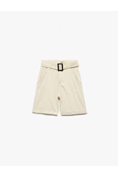 Koton Памучни шорти с джобове и колан