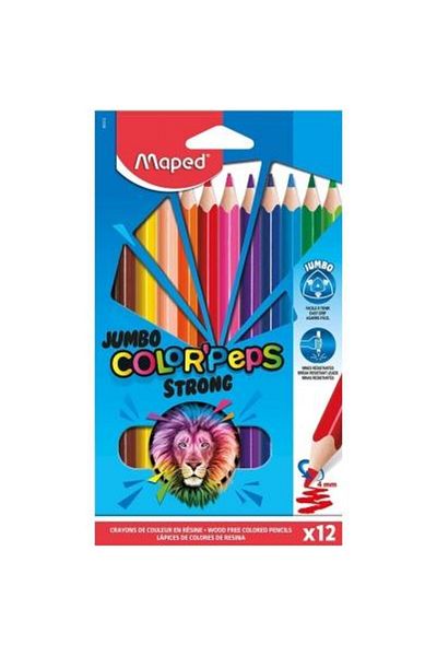 Maped Creioane colorate Colors Peps Strong Jumbo 12 culo