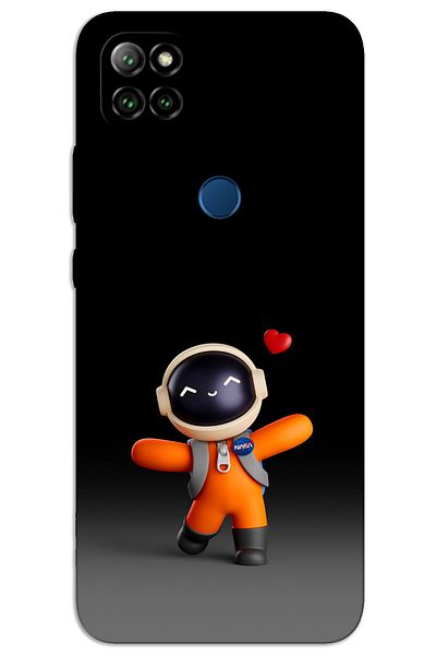 MRCİLETİSİM Casper Via E30 Case Hd Pattern Printed Back Cover - Astronaut Heart