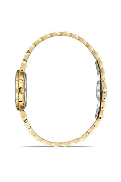 Dice Kayek Dk.1.Ag1401.05 Stone Design Steel Cord Steel Case 5 Atm Water Resistant Gold Color Women