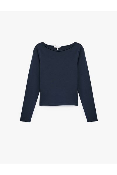 Koton Long Sleeve Crew Neck Cotton Slim Fit Basic T-Shirt