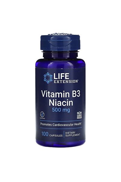 Life Extension , Vitamin B3 Niacin, 500 Mg, 100 Kapsül