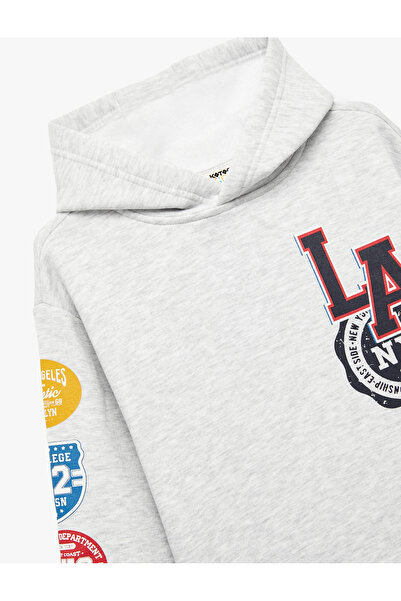 Koton Mikina s kapucí a dlouhým rukávem s potiskem