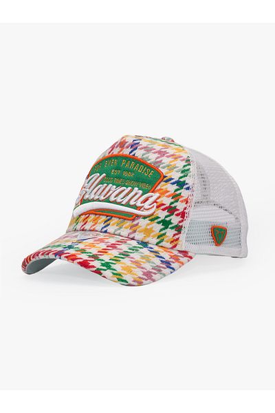 RustandRich Women's Men's White-Green Trucker Hat City's Collection Havana