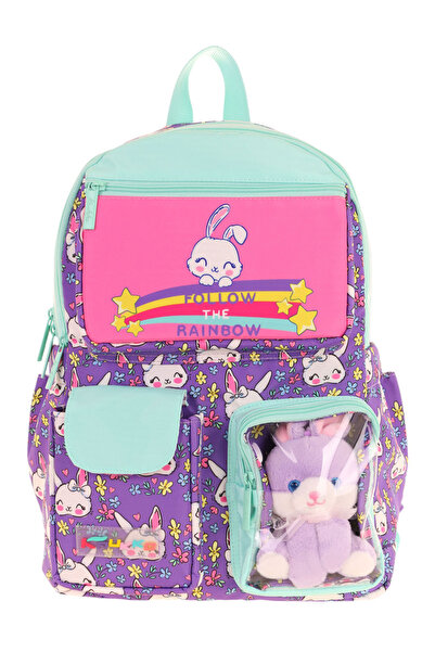 ELATAE Waterproof Fabric Girl's Multi-Eye Orthopedic Back School Bag L5242