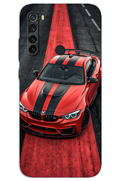 MRCİLETİSİM Xiaomi Redmi Note 8 Kılıf HD Desen Baskılı Arka Kapak - Kırmızı BW