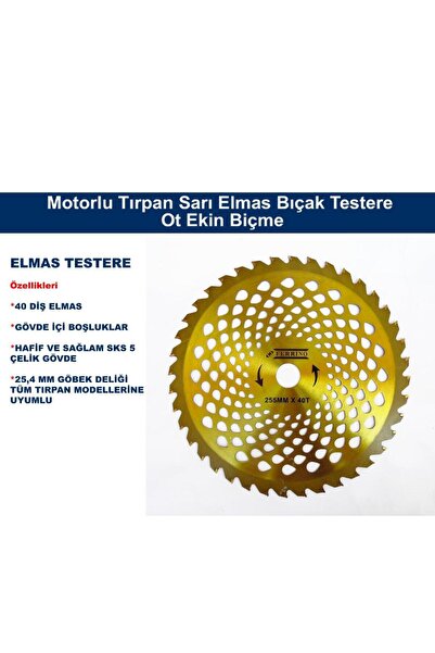 Genel Markalar TIRPAN İÇİN ELMAS UÇLU DAİRE TESTERE OT ÇALI BİÇME - 40 DİŞ ELMAS