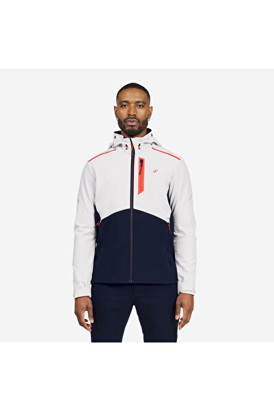 Decathlon Tribord Men's Wind Cut Sailing Jacket - Light Gray/Black - Softshell 500