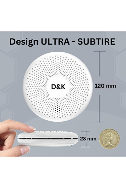 D&K WONDER Smart 2in1 Smoke & Carbon Monoxide Detector WiFi, Smart Life/Tuya, 85dB Alarm, 10 Year Battery