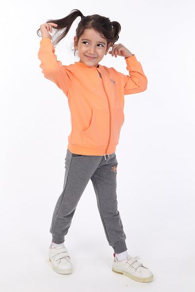 Toontoy Girl's 3-Piece Printed Tracksuit Set