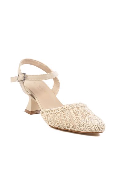 Pierre Cardin Cream Women's Evening Dress Shoes Pc-54660 Z