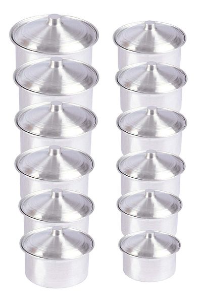 Generic Aluminum Pots Set Consisting of 12 Pots Size 16/17/18/19/20/22/23/24/26/28/29/31 cm