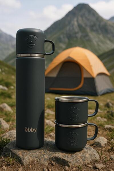 ebbystore Çelik Termos 3lü set Kamp Termos