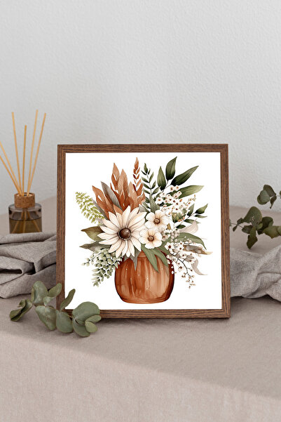 Dekorsiahome Tablou pătrat cu rame din lemn TK1227