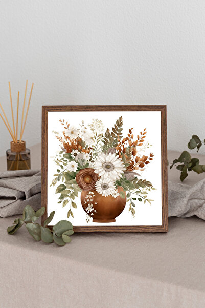 Dekorsiahome Tablou pătrat cu rama din lemn TK1226