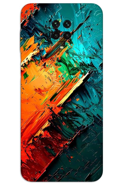 MRCİLETİSİM غطاء خلفي مطبوع بنمط HD لهاتف Xiaomi Redmi Note 9 Pro - كريستال