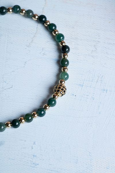 DENİZ Certified Agate Natural Stone Bracelet