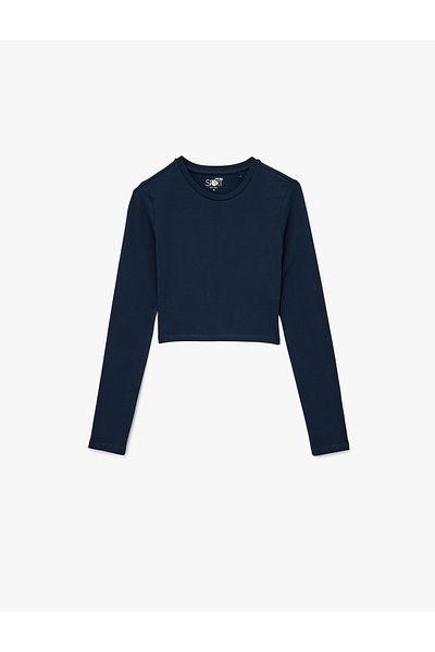 Koton Cotton Long Sleeve Crew Neck Sports T-Shirt