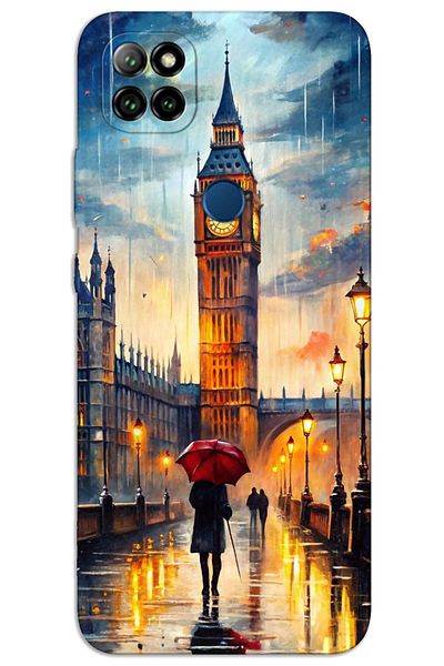 MRCİLETİSİM Casper Via E30 Case Hd Pattern Printed Back Cover - Clock Tower