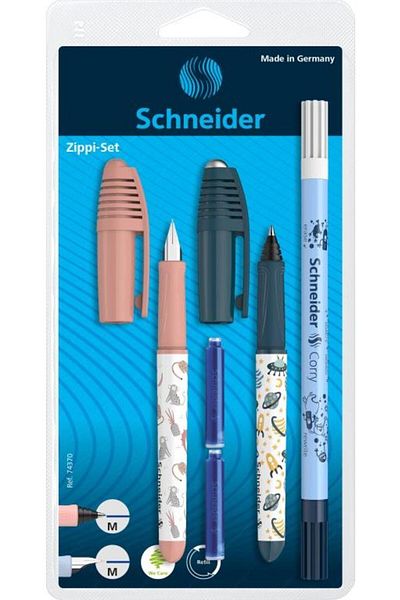 SCHNEIDER Zippi 2022 Pink+Green Pen and Rollerball Set