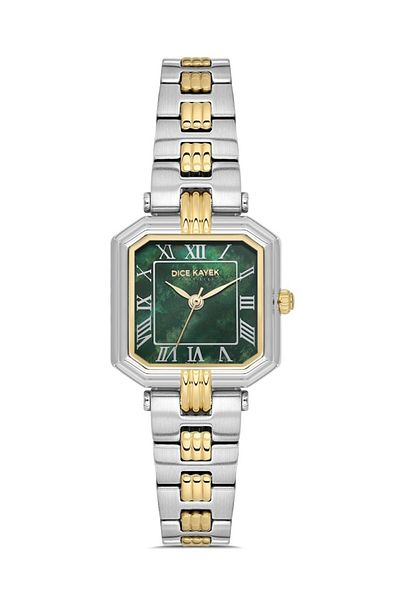 Dice Kayek Dk.1.Ag1412.05 Square Dial Steel Band Steel Case 3 Atm Water Resistant Metallic-Golden Ren