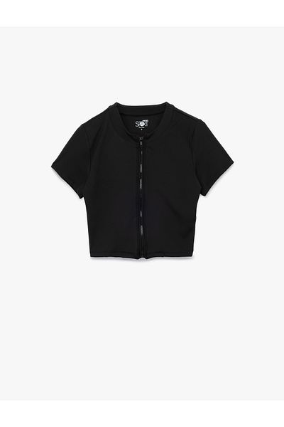 Koton Slim Fit Short Sleeve Zipper Sports T-Shirt