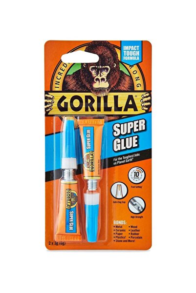 GORILLA Super Glue Tube Clear 2 pack 3 g