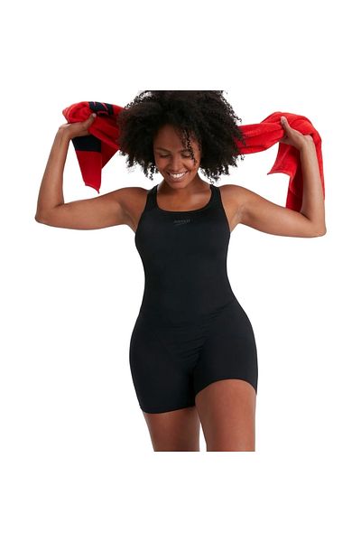 SPEEDO بدلة سباحة نسائية من Eco Endurance Legsuit باللون الأسود