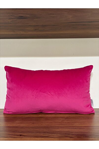 KIRLENTİM Обикновена калъфка за възглавница от кадифе в цвят фуксия