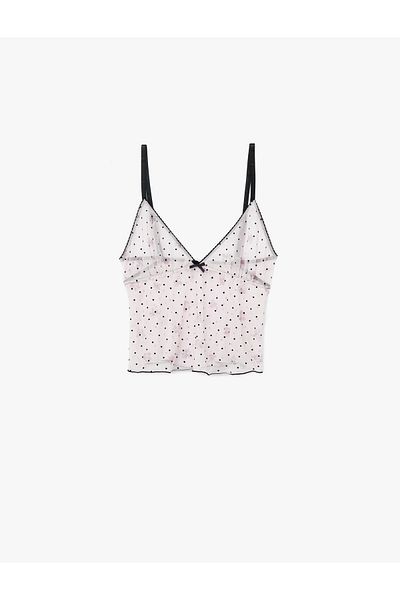 Koton Top de pijama din tul cu bretele subțiri