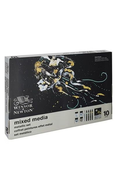 Winsor Newton Mixed Media Metallic Graphic Art Markers – Assorted Colors, Twin Tip