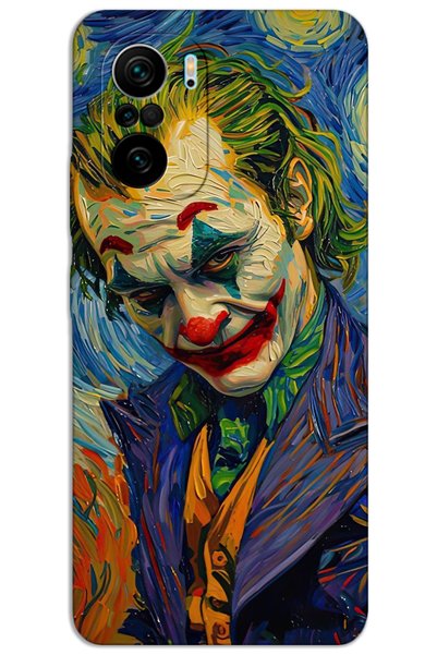 MRCİLETİSİM غطاء خلفي مطبوع بنمط HD لهاتف Xiaomi Poco F3 - Joker 2