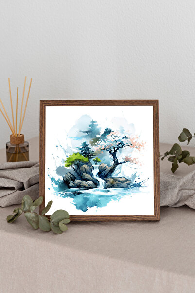 Dekorsiahome Τετράγωνος πίνακας με ξύλινο πλαίσιο TK1232