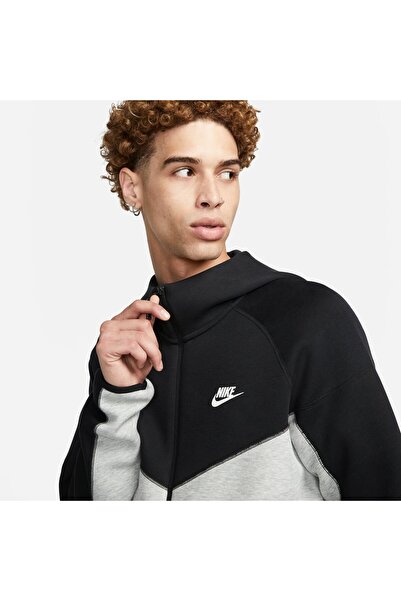 Nike Bluza M Tech Fleece Fz Windrunner Hoodie Dark Gray Heather/Black/White XS XS INTL
