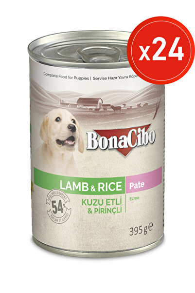 BonaCibo Ezme Kuzu Etli Yaş Yavru Köpek Maması, 395 Gr x 24 Adet, Tüm Irklar ...