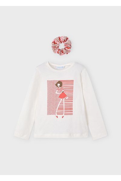 MAYORAL Girls' Hair Clip Long Sleeve T-Shirt