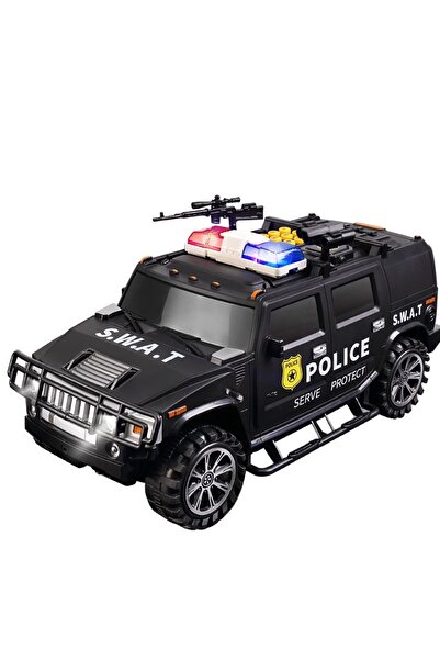 OEM Pusculita in forma de masinuta Smart POLICE Neagra