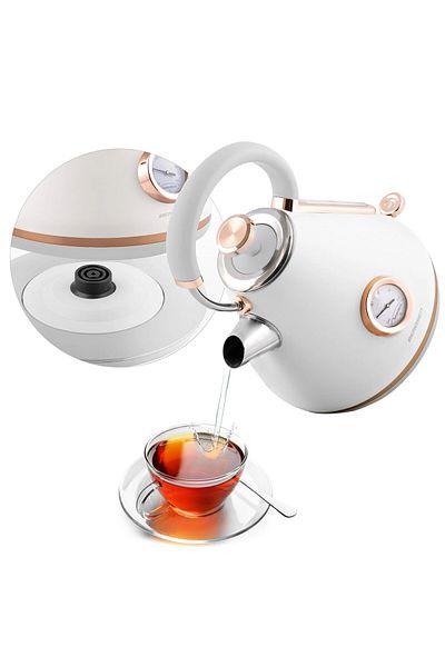 Berdsen Electric kettle, non-slip surface, illuminated switch, white, 29 x 21 x 24 cm
