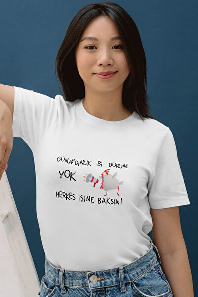 giftkonsept تي شيرت Günaydınlık Bi No Problem مطبوع عليه Fun Regular Fit مصنو...