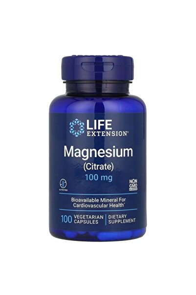 Life Extension Magnezyum Citrate 100 Mg 100 Vegetarian Kapsül