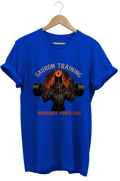 remonz Sauron Gym Lotr Regular Fit 100% Cotton Soft Textured Crew Neck T-Shirt