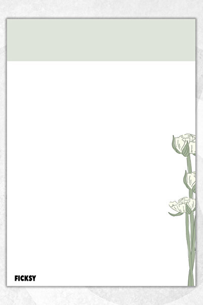 Ficksy دفتر ملاحظات A5 بدون خطوط - 50 ورقة - مذكرة - دفتر ملاحظات - ورق ملاحظات